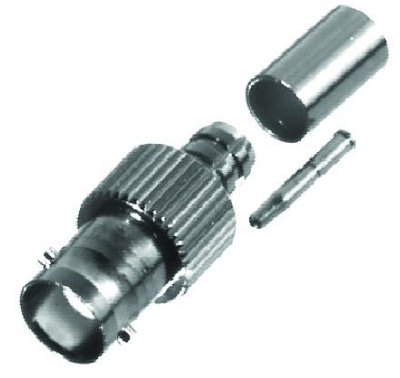 RF Industries, BNC Female Crimp Connector for RG58, LMR195 (RFB1123-1)